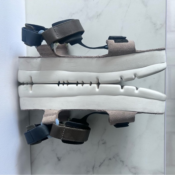 Camper Oruga Up Black Taupe Sandals Women Size 10 - Picture 9 of 15